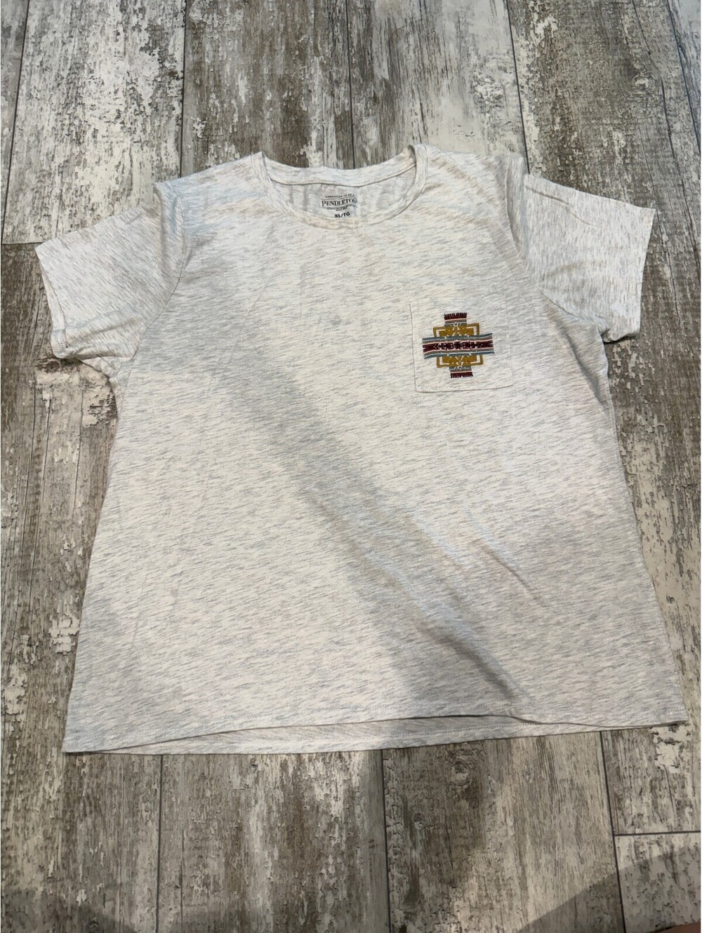 Pendleton Womens XL Southwestern Pocket T Shirt Aztec Boho